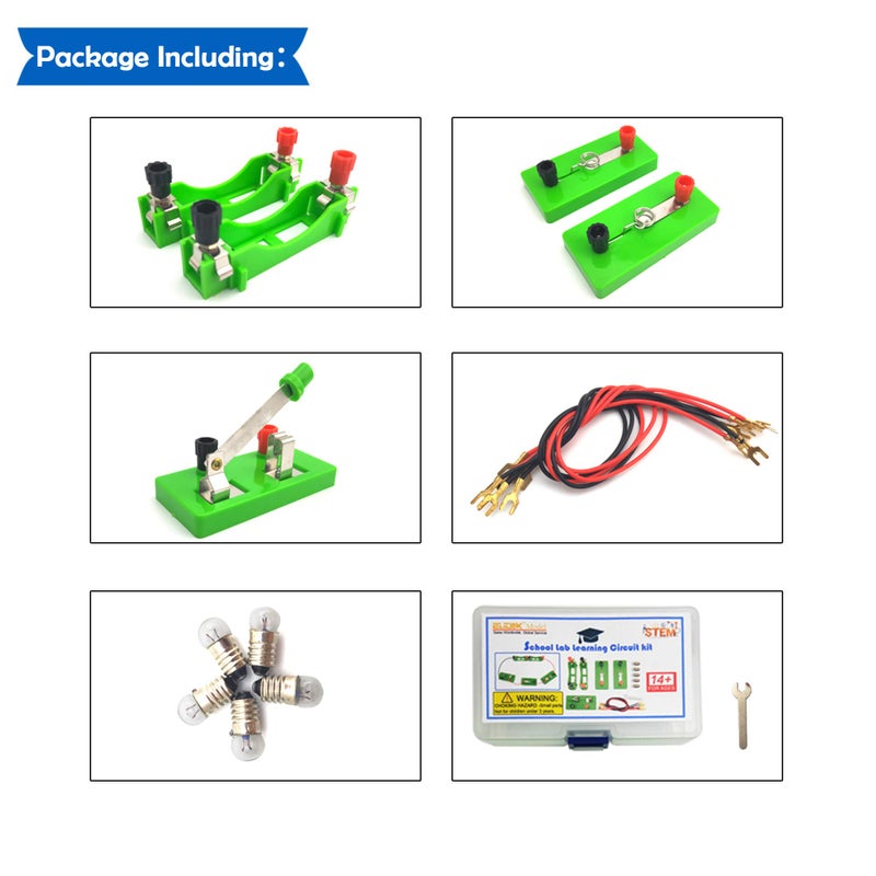 EUDAX Physics Science Lab Learning Circuit kit,Electricity Experiment Set,Building Circuits for Student Junior Senior High School Students (Basic kit) - Image 2